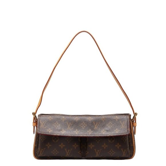 LOUIS VUITTON Brown Monogram Leather Shoulder Bag - Picture 1 of 10